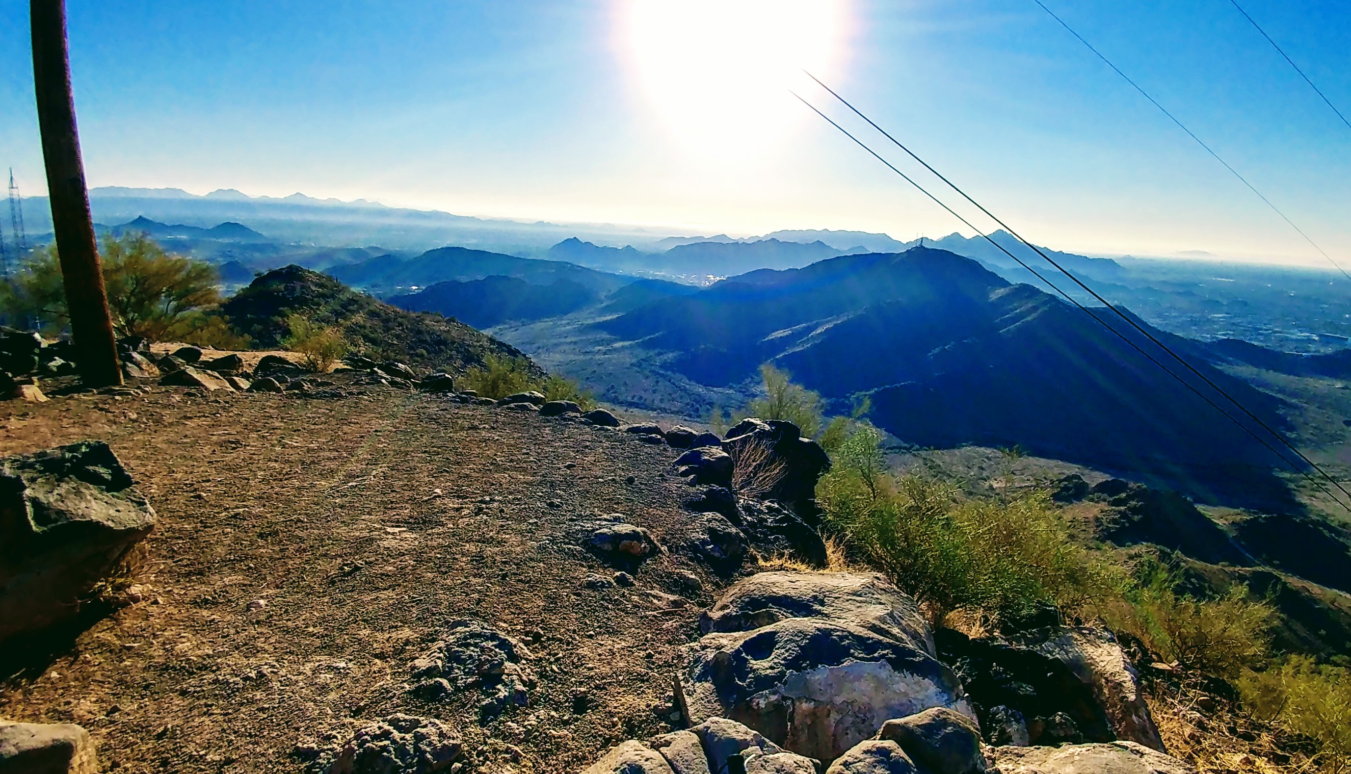 Sunrise at the summit of Shaw Butte.